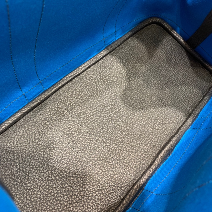 에르메스 가든파티30 블루 캔버스 블랙 네곤다